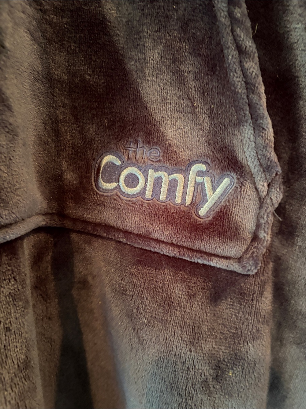 Comfy Plush Hooded Oversized Robe - Navy Blue - Picture 2 of 2